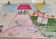 12.06.2025 г. Изложба от детски рисунки, посветени на лятото.